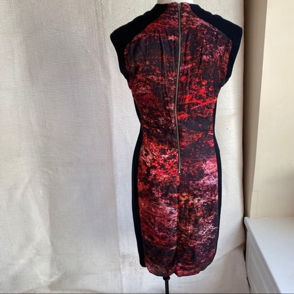 Helmut Lang Sz 0 Auth Midnight Floral Bodycon Runway Dress - Picture 3 of 7